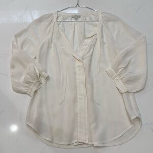 Joie Cream Blouse with Tie Neck size xs